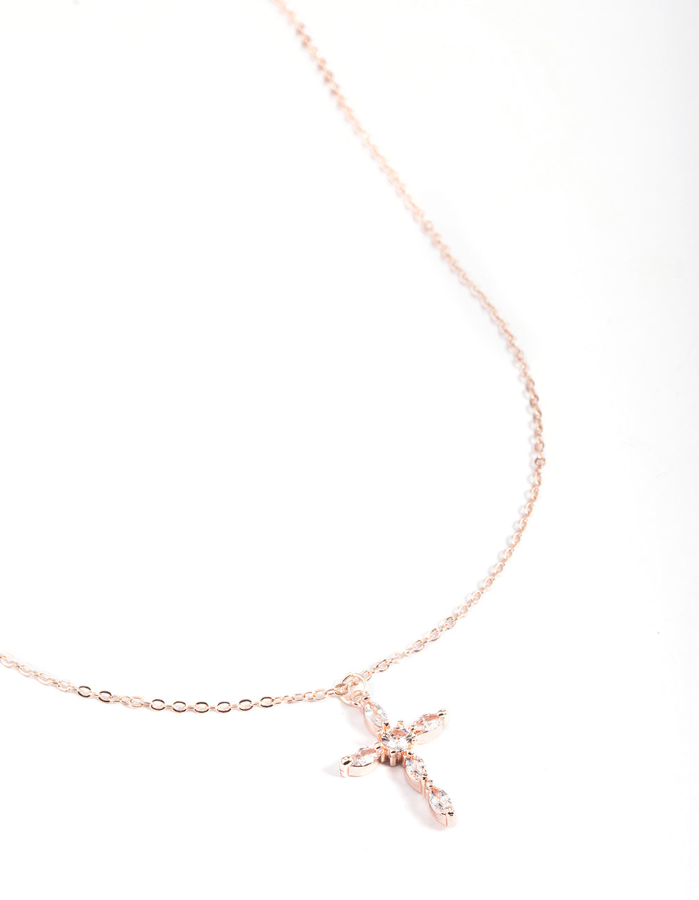 Rose Classic Cross Necklace